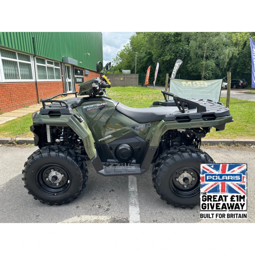 EX DEMO Polaris Sportsman 570 EPS (Sage Green) Quad Bike EU SPEC (Agri Road Legal)